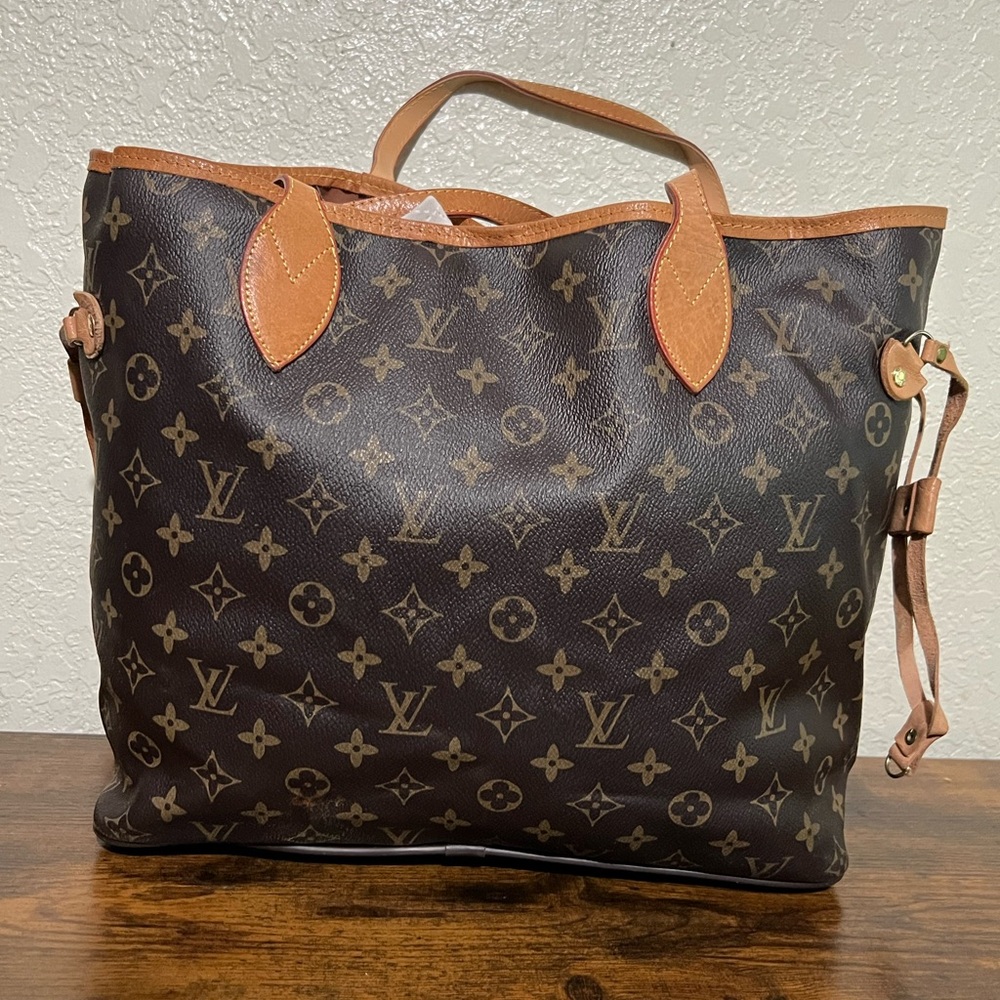 Monogram Canvas Tote with Natural Vachetta Trim